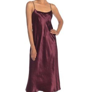 Vince Satin Slip Dress - Maroon / Burgundy / Wine